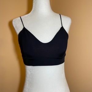 Silky Black Bralette OS